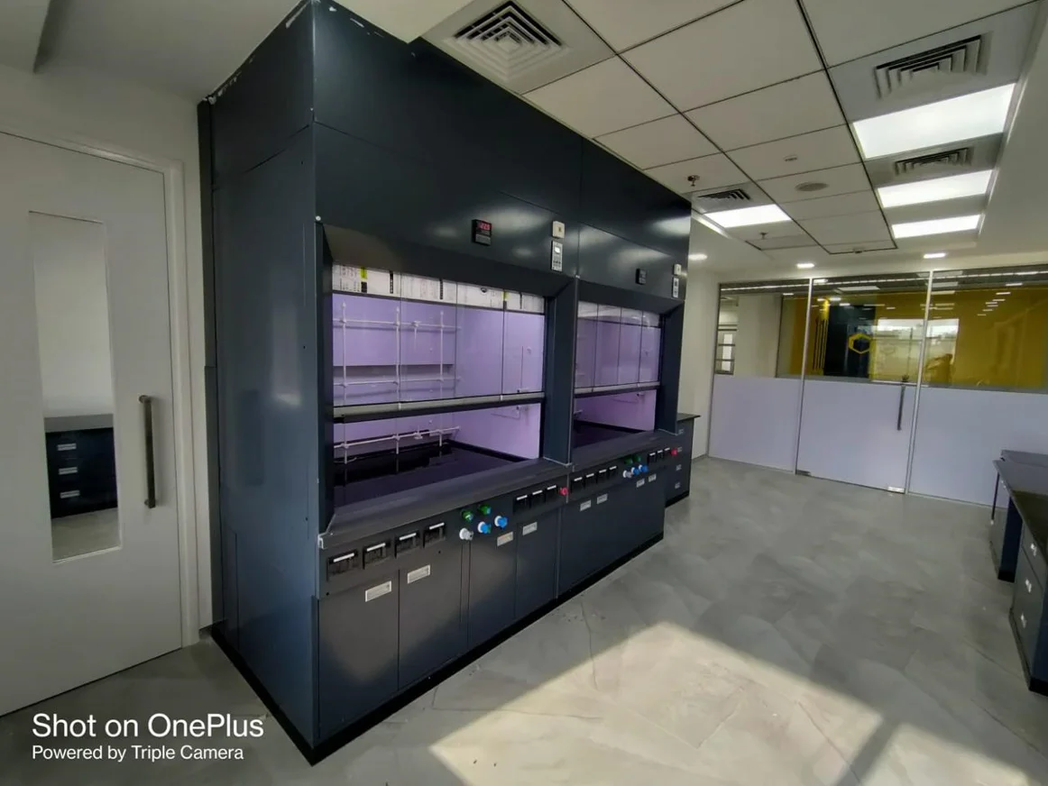 Lab Setup Along with Fume Hoods — project site
